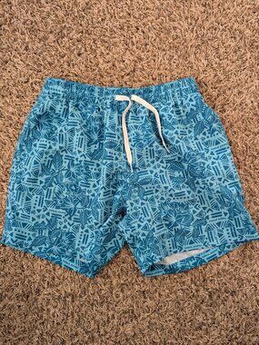 Chubbies Men's Lined Aztec Printed Swim Trunks - 5.5 Inseam - Blue - Medium